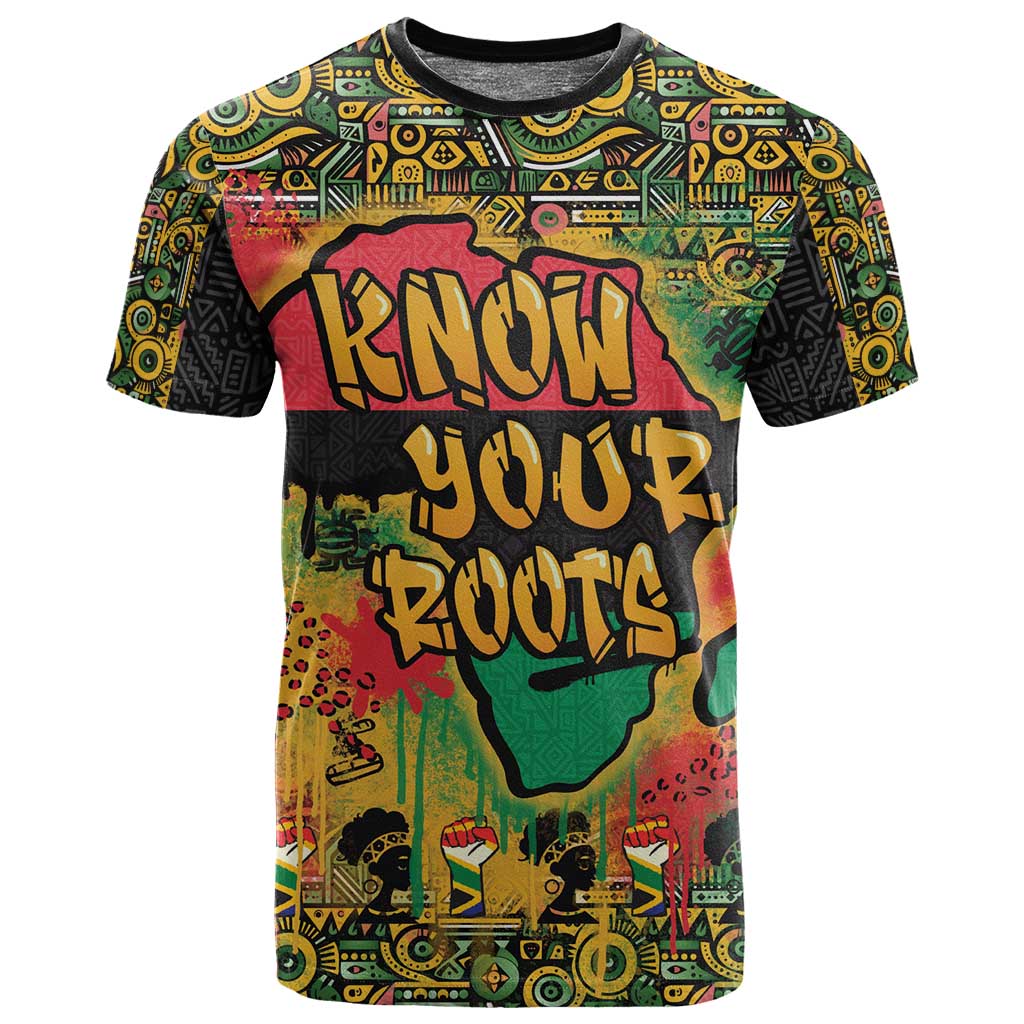 Africa Map Graffiti T shirt Know You Roots Art Style DT03