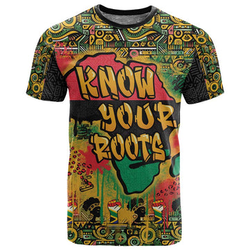 Africa Map Graffiti T shirt Know You Roots Art Style DT03
