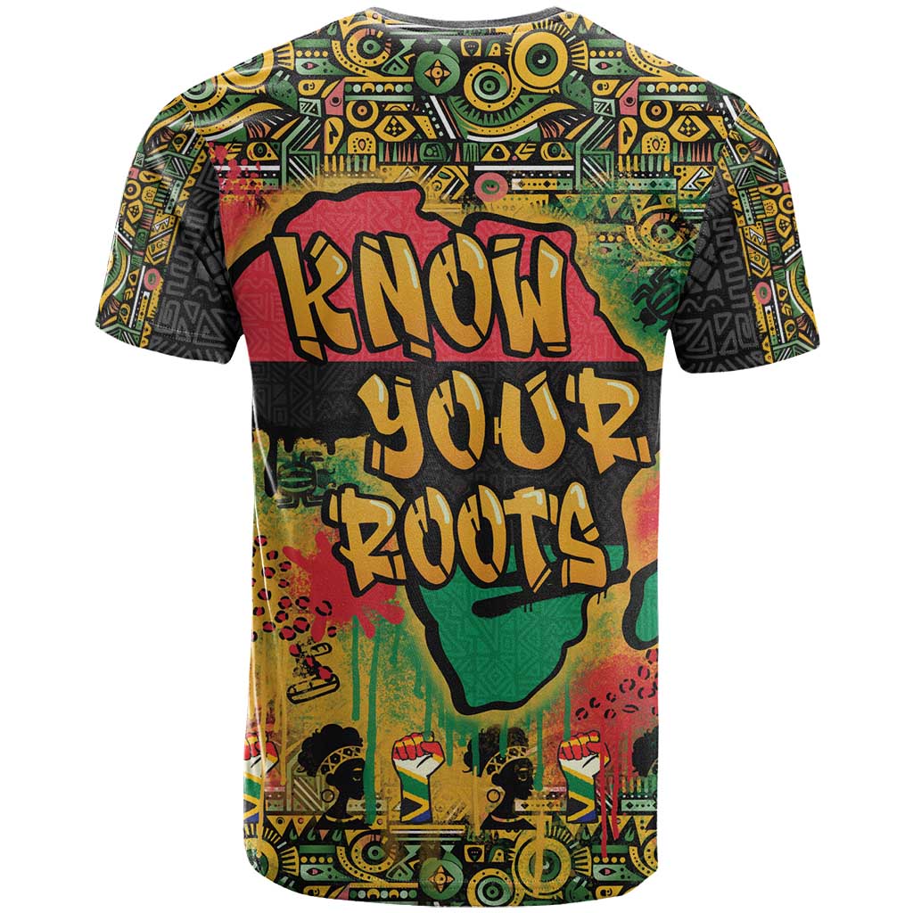 Africa Map Graffiti T shirt Know You Roots Art Style DT03