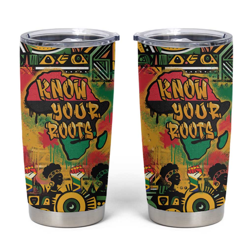 Africa Map Graffiti Tumbler Cup Know You Roots Art Style DT03