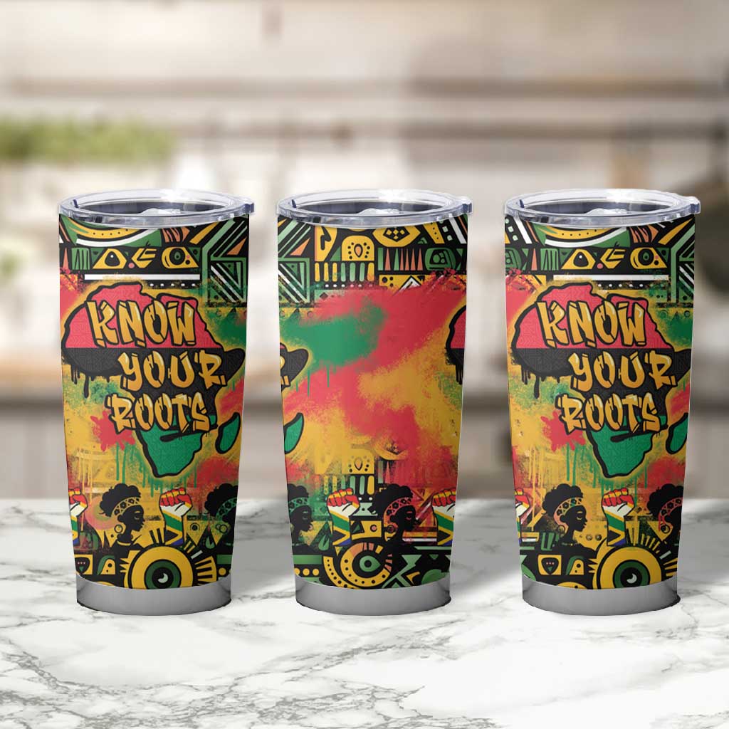 Africa Map Graffiti Tumbler Cup Know You Roots Art Style DT03