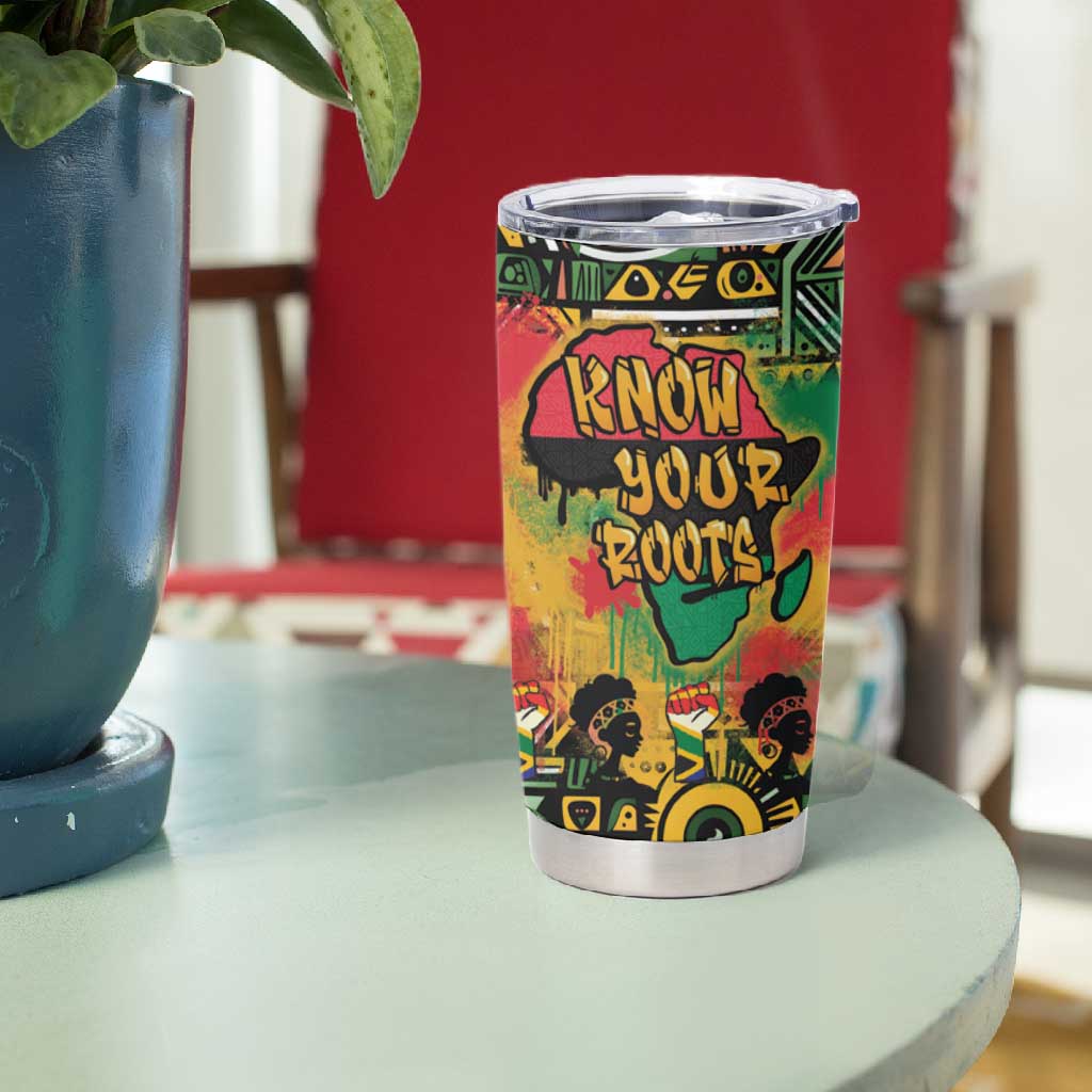 Africa Map Graffiti Tumbler Cup Know You Roots Art Style DT03