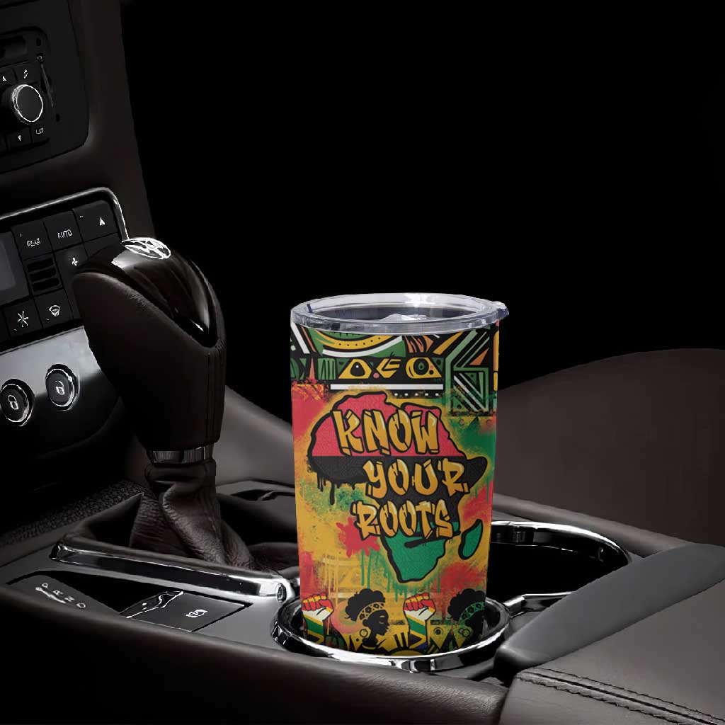 Africa Map Graffiti Tumbler Cup Know You Roots Art Style DT03