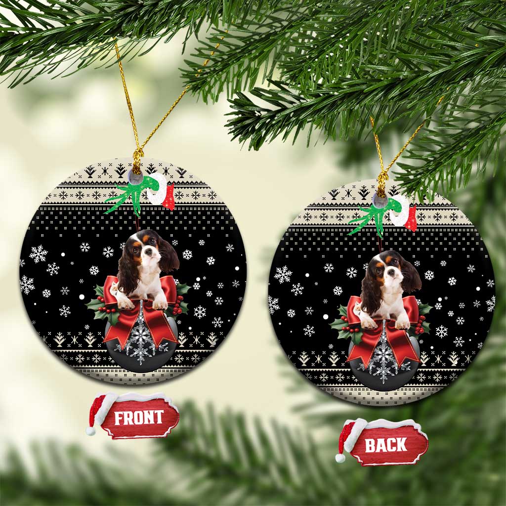 Cavalier King Charles Spaniel Xmas Ball Ceramic Ornament Christmas Dog Lovers DT03