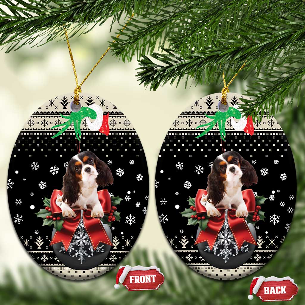 Cavalier King Charles Spaniel Xmas Ball Ceramic Ornament Christmas Dog Lovers DT03