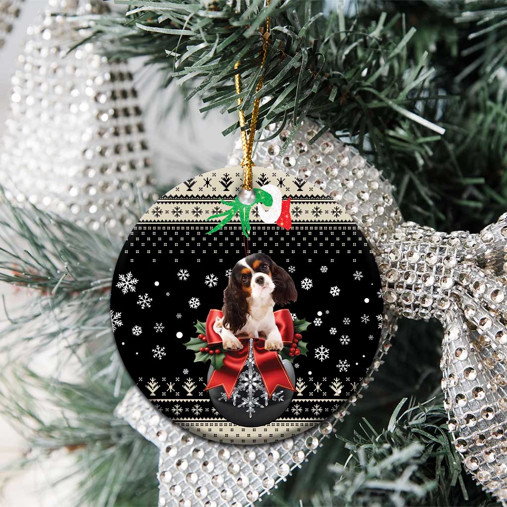 Cavalier King Charles Spaniel Xmas Ball Ceramic Ornament Christmas Dog Lovers DT03