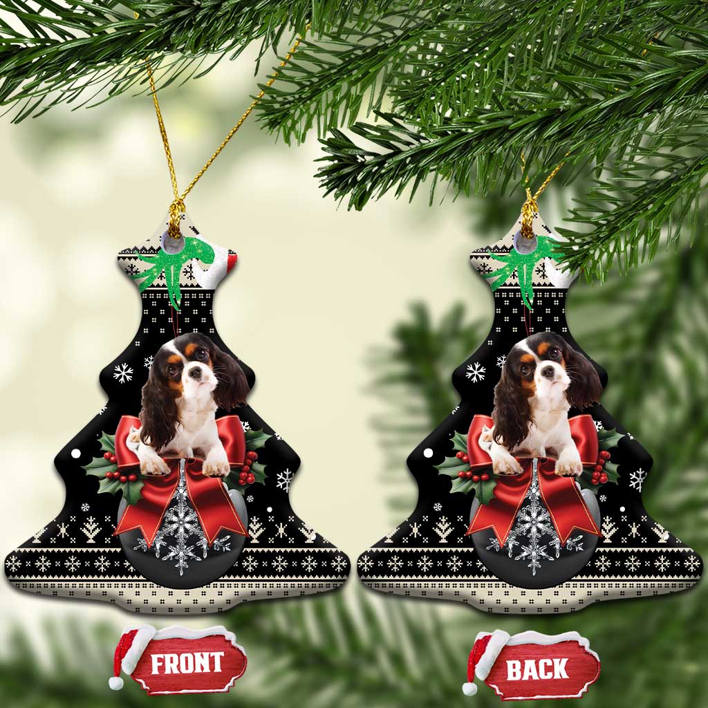 Cavalier King Charles Spaniel Xmas Ball Ceramic Ornament Christmas Dog Lovers DT03