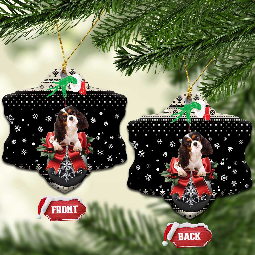 Cavalier King Charles Spaniel Xmas Ball Ceramic Ornament Christmas Dog Lovers DT03