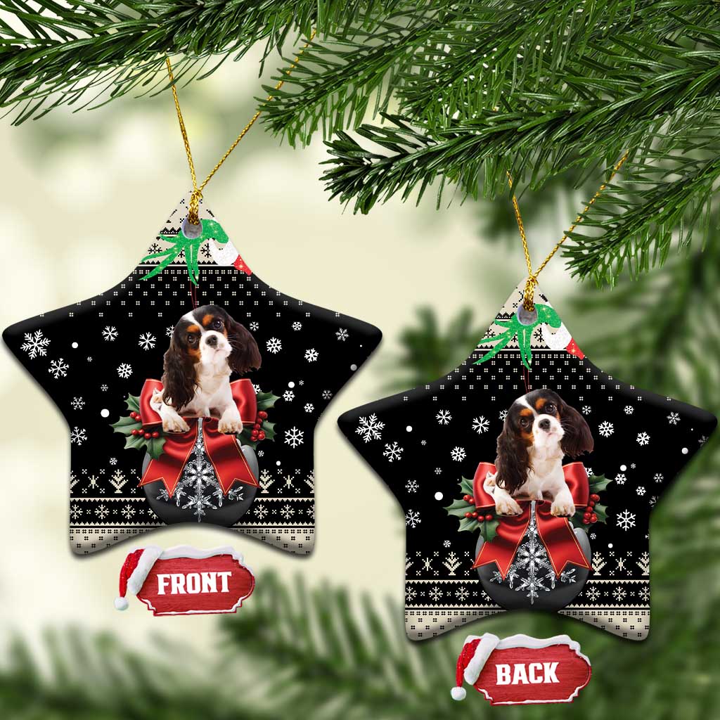 Cavalier King Charles Spaniel Xmas Ball Ceramic Ornament Christmas Dog Lovers DT03