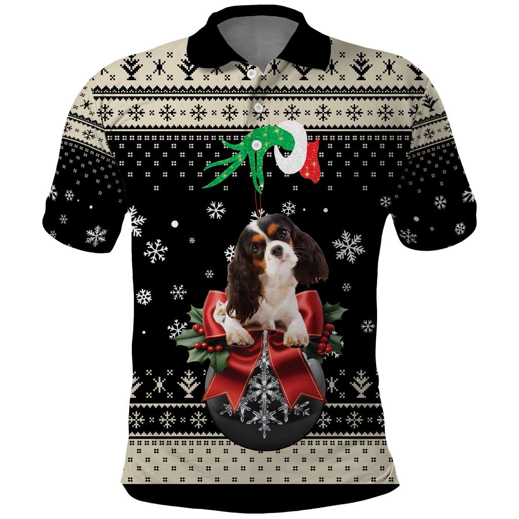 Cavalier King Charles Spaniel Xmas Ball Polo Shirt Christmas Dog Lovers DT03