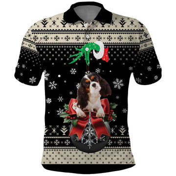 Cavalier King Charles Spaniel Xmas Ball Polo Shirt Christmas Dog Lovers DT03