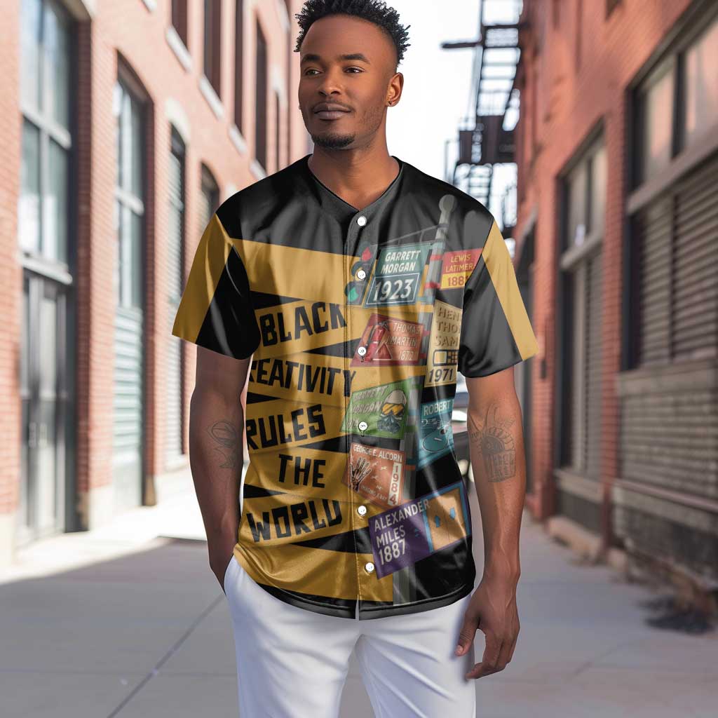 African Creativity Baseball Jersey Black Creativity Rules The World DT03