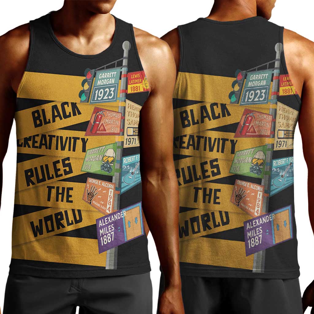 African Creativity Men Tank Top Black Creativity Rules The World DT03