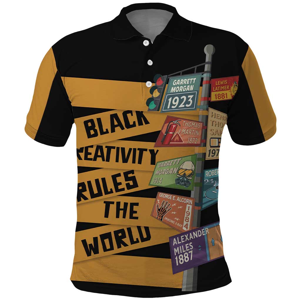 Black Creativity Rules The World Polo Shirt African Creativity DT03