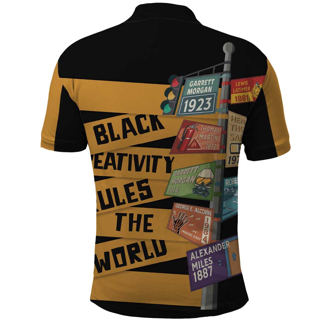 Black Creativity Rules The World Polo Shirt African Creativity DT03