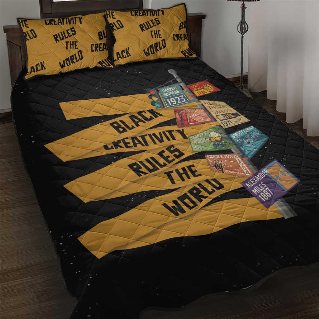 African Creativity Quilt Bed Set Black Creativity Rules The World DT03