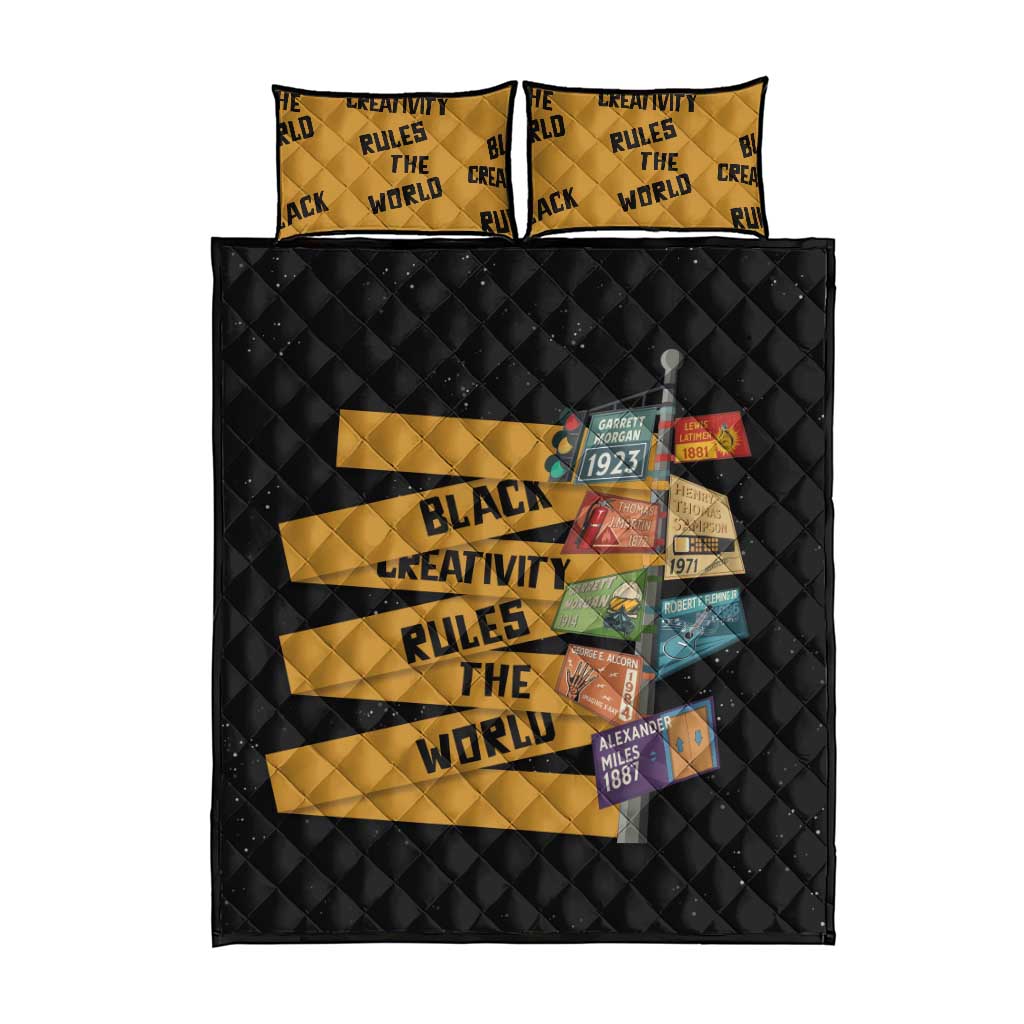 African Creativity Quilt Bed Set Black Creativity Rules The World DT03
