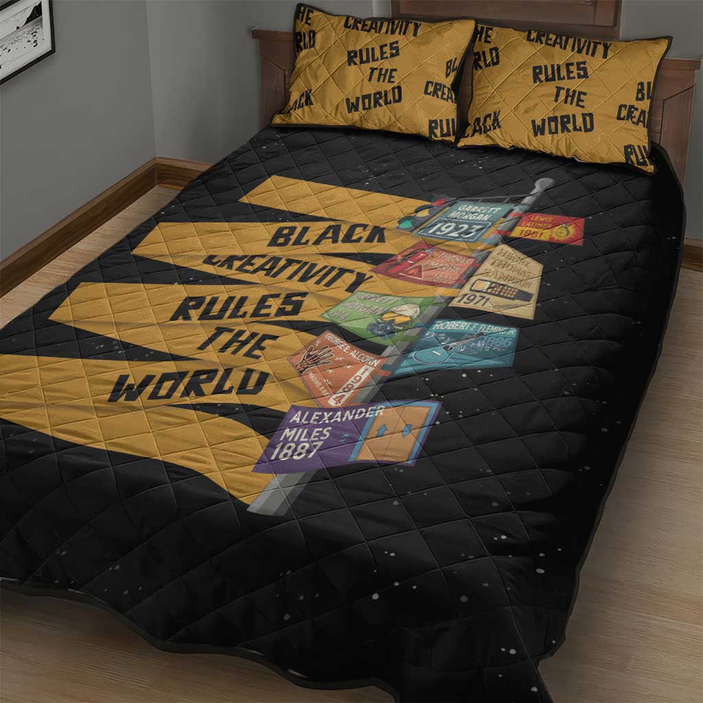 African Creativity Quilt Bed Set Black Creativity Rules The World DT03