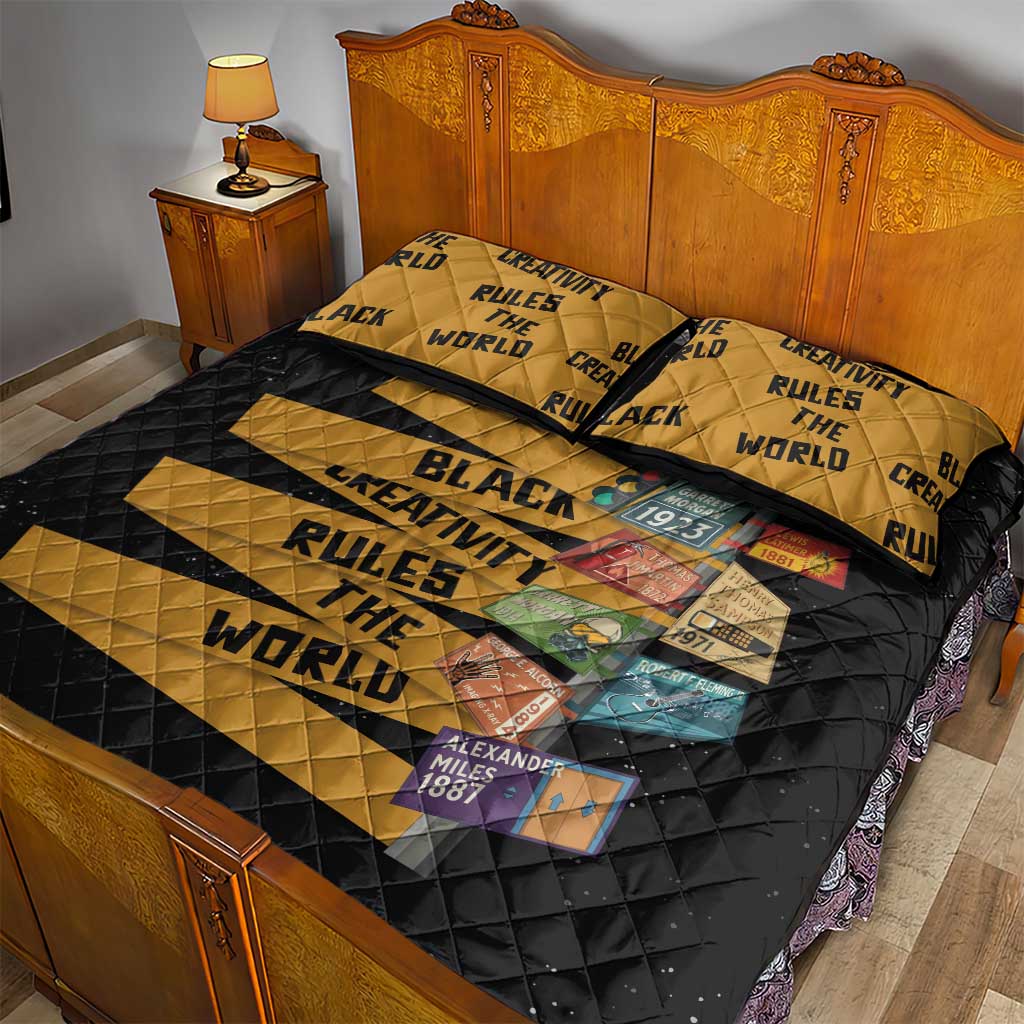 African Creativity Quilt Bed Set Black Creativity Rules The World DT03