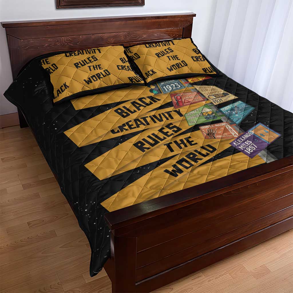 African Creativity Quilt Bed Set Black Creativity Rules The World DT03