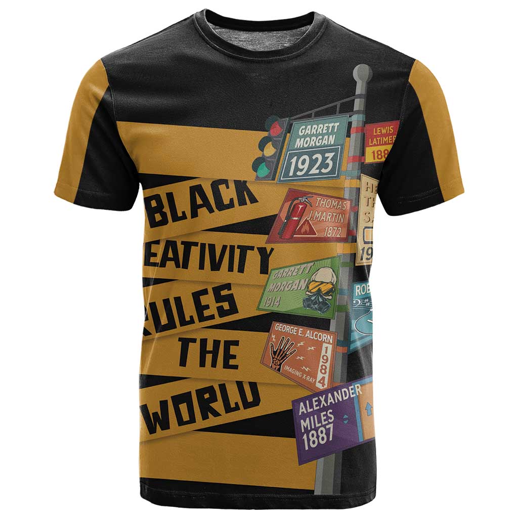 African Creativity T shirt Black Creativity Rules The World DT03