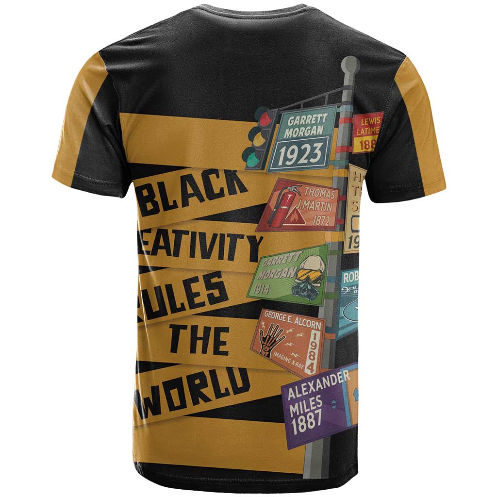 African Creativity T shirt Black Creativity Rules The World DT03