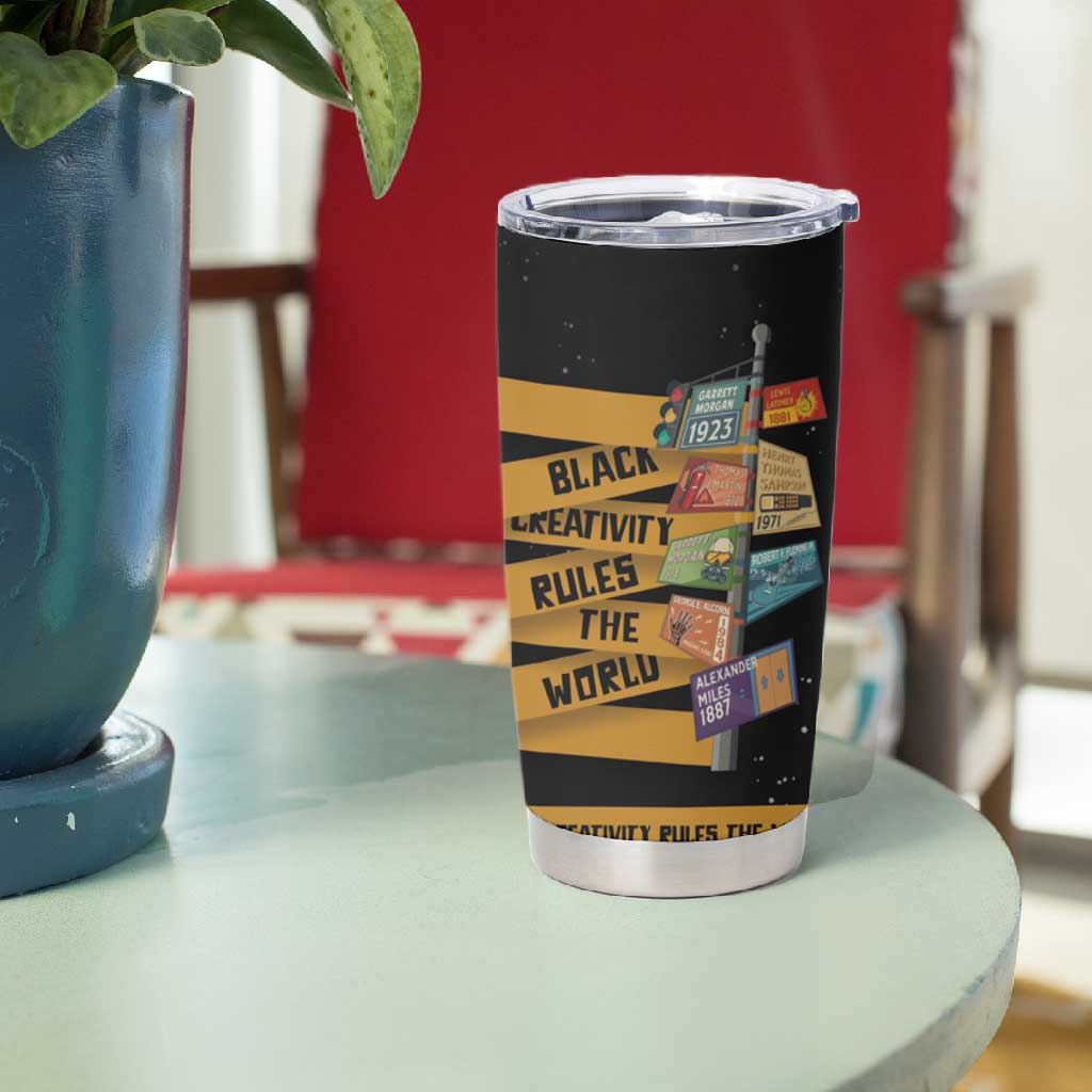 African Creativity Tumbler Cup Black Creativity Rules The World DT03