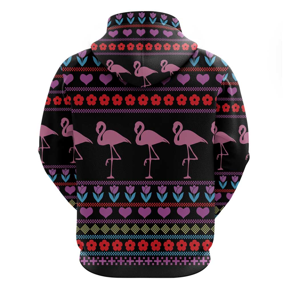 Flamingo Im Dreaming Of A Pink Christmas Hoodie DT03