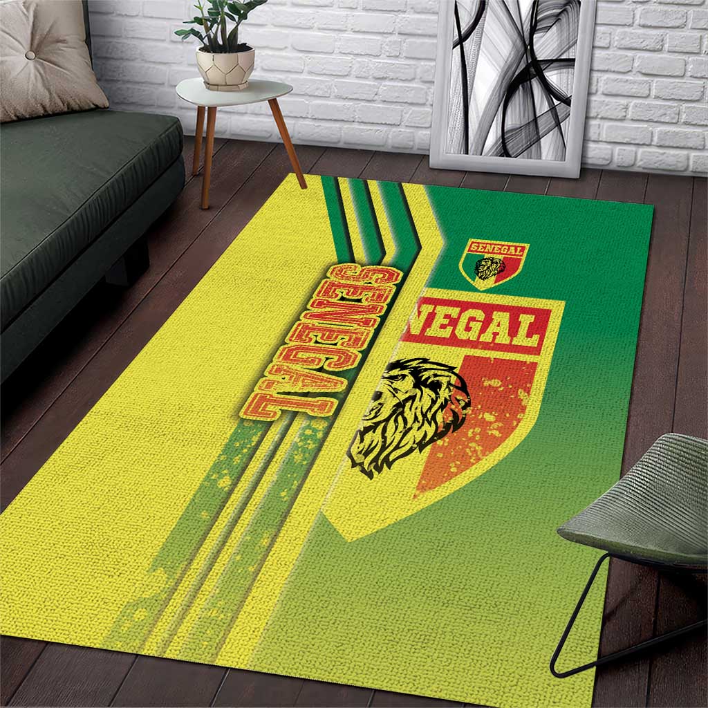 Senegal Soccer Area Rug Lions of Teranga Football - Road To Champion DT03