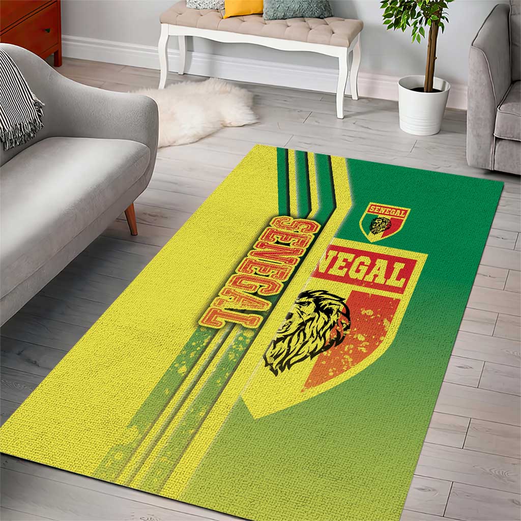Senegal Soccer Area Rug Lions of Teranga Football - Road To Champion DT03