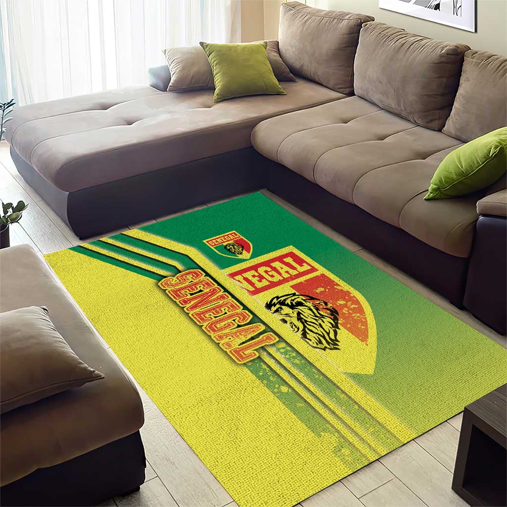Senegal Soccer Area Rug Lions of Teranga Football - Road To Champion DT03