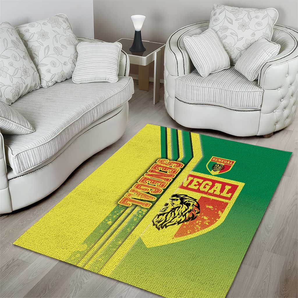 Senegal Soccer Area Rug Lions of Teranga Football - Road To Champion DT03