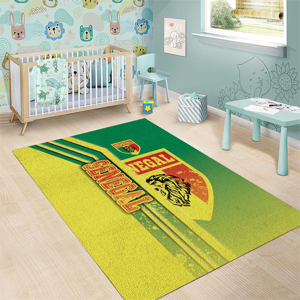 Senegal Soccer Area Rug Lions of Teranga Football - Road To Champion DT03