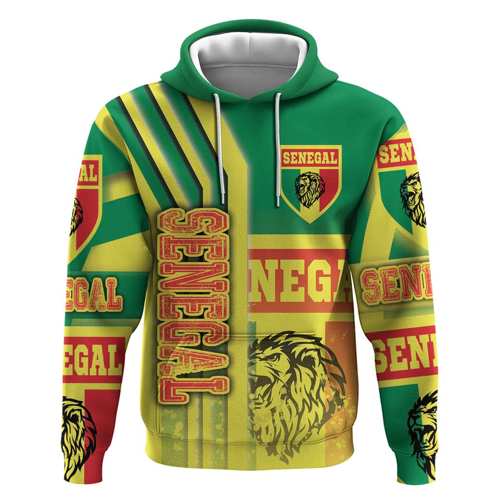 Senegal Football Hoodie Lions of Teranga Soccer - Road To Champion DT03