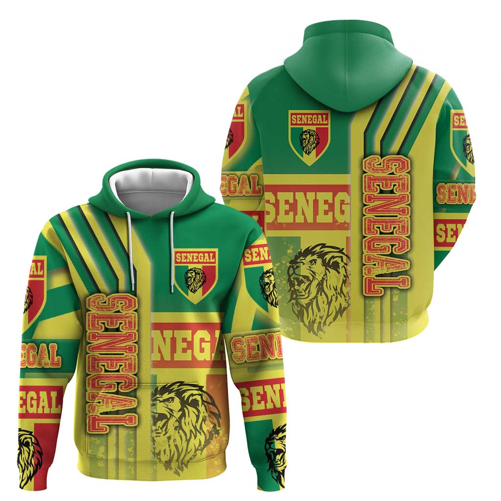 Senegal Football Hoodie Lions of Teranga Soccer - Road To Champion DT03
