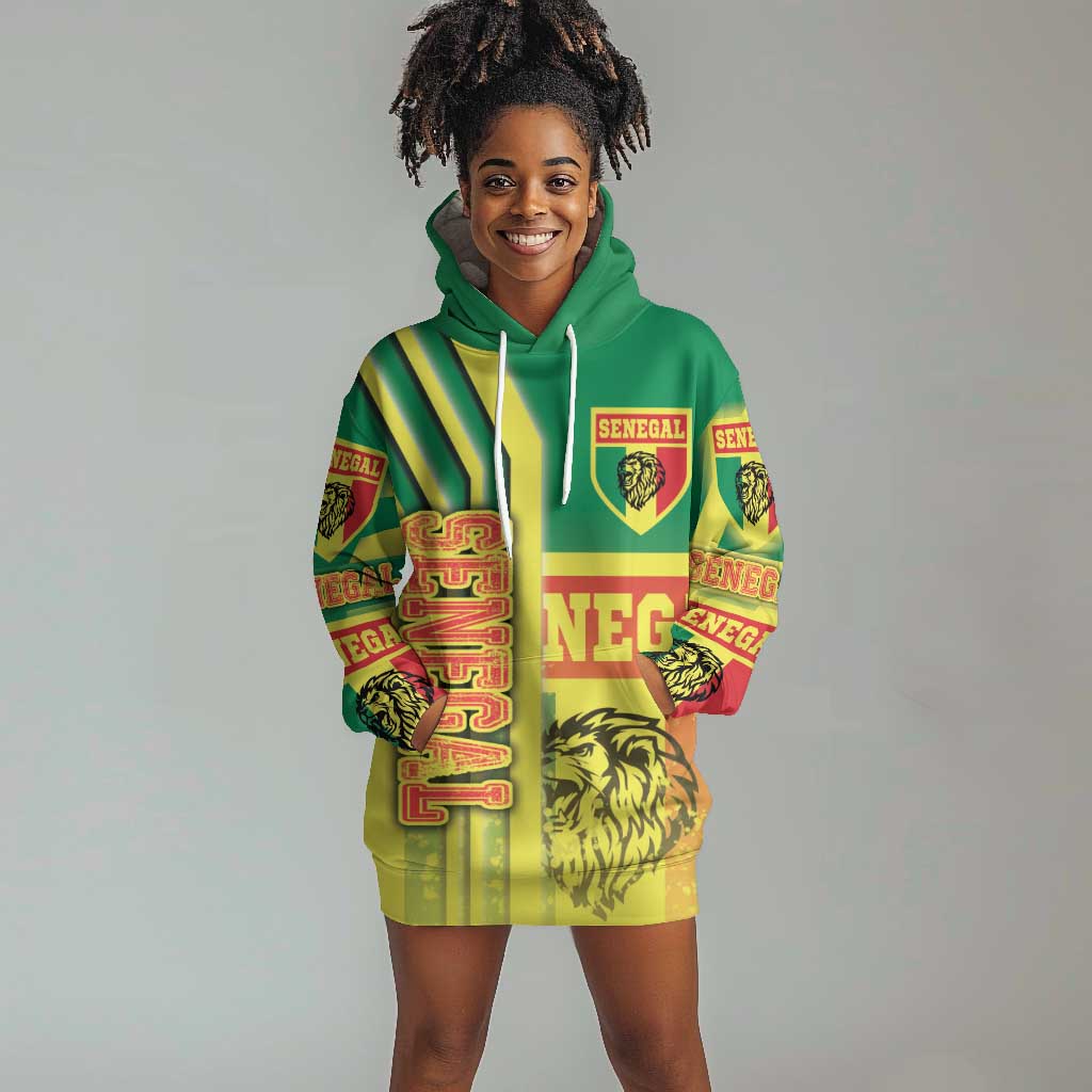 Senegal Soccer Hoodie Dress Lions of Teranga Football - Road To Champion DT03