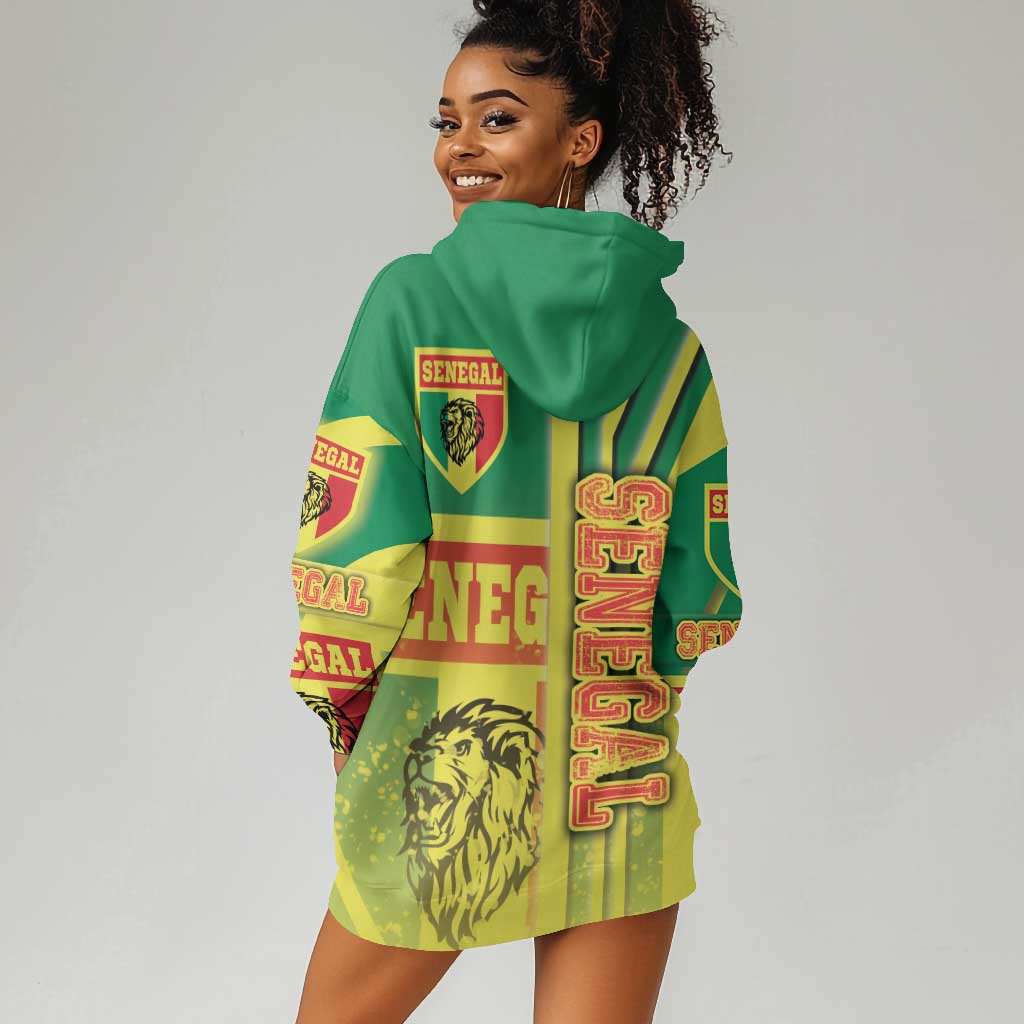 Senegal Soccer Hoodie Dress Lions of Teranga Football - Road To Champion DT03