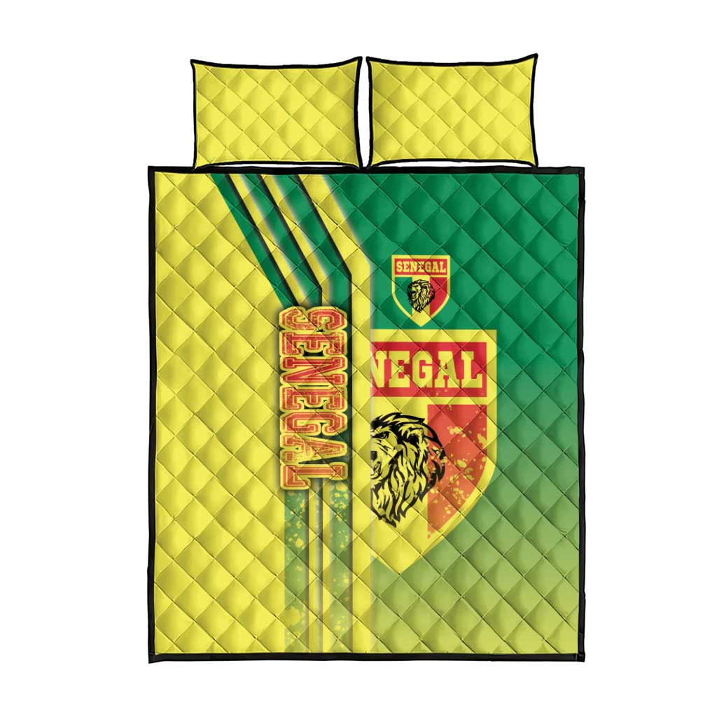 Senegal Soccer Quilt Bed Set Lions of Teranga Football - Road To Champion DT03