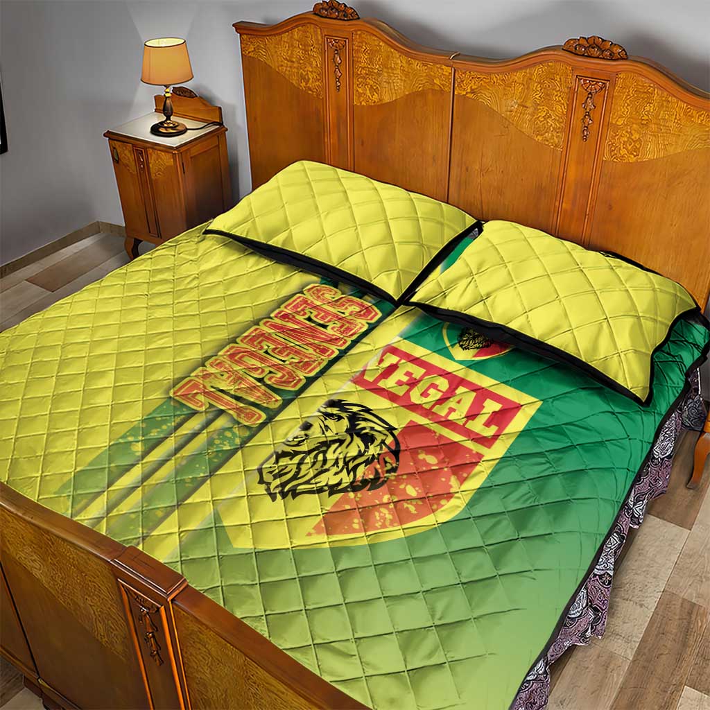 Senegal Soccer Quilt Bed Set Lions of Teranga Football - Road To Champion DT03