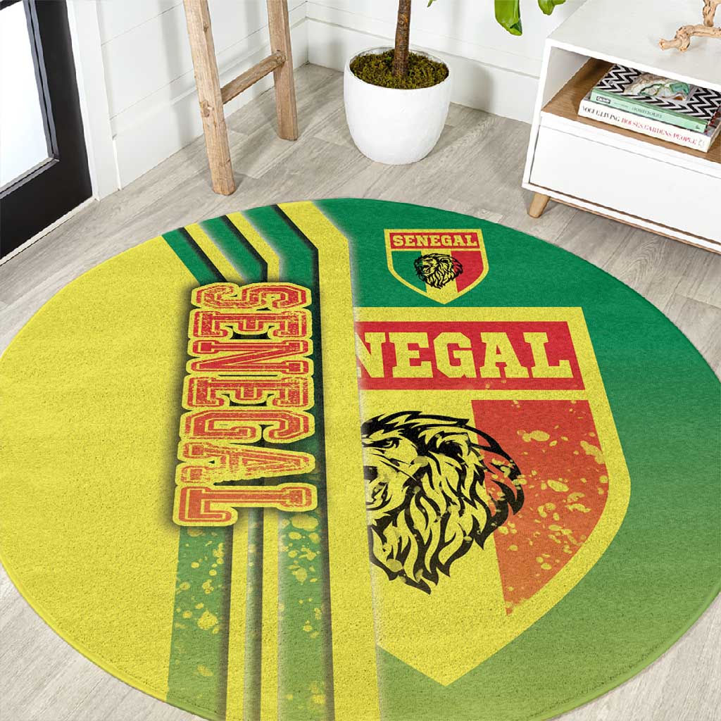 Senegal Soccer Round Carpet Lions of Teranga Football - Road To Champion DT03