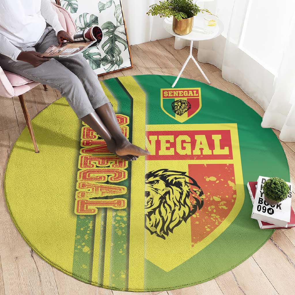 Senegal Soccer Round Carpet Lions of Teranga Football - Road To Champion DT03