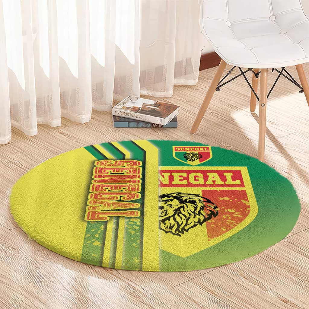 Senegal Soccer Round Carpet Lions of Teranga Football - Road To Champion DT03