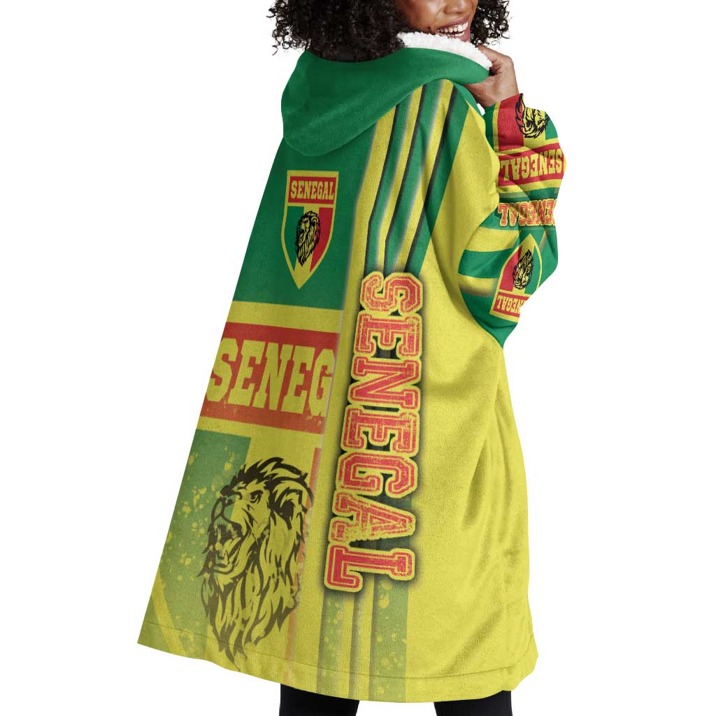 Senegal Soccer Wearable Blanket Hoodie Lions of Teranga Football - Road To Champion DT03