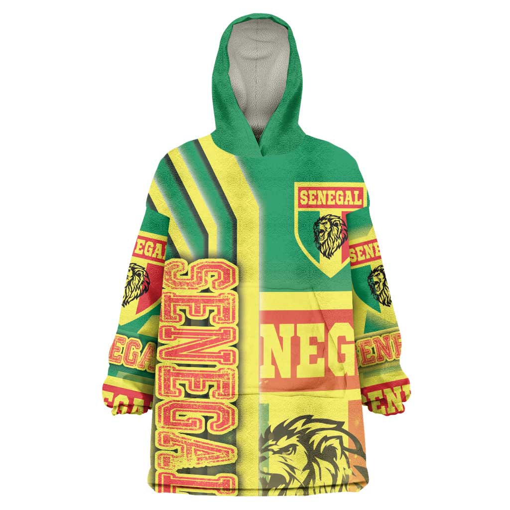 Senegal Soccer Wearable Blanket Hoodie Lions of Teranga Football - Road To Champion DT03
