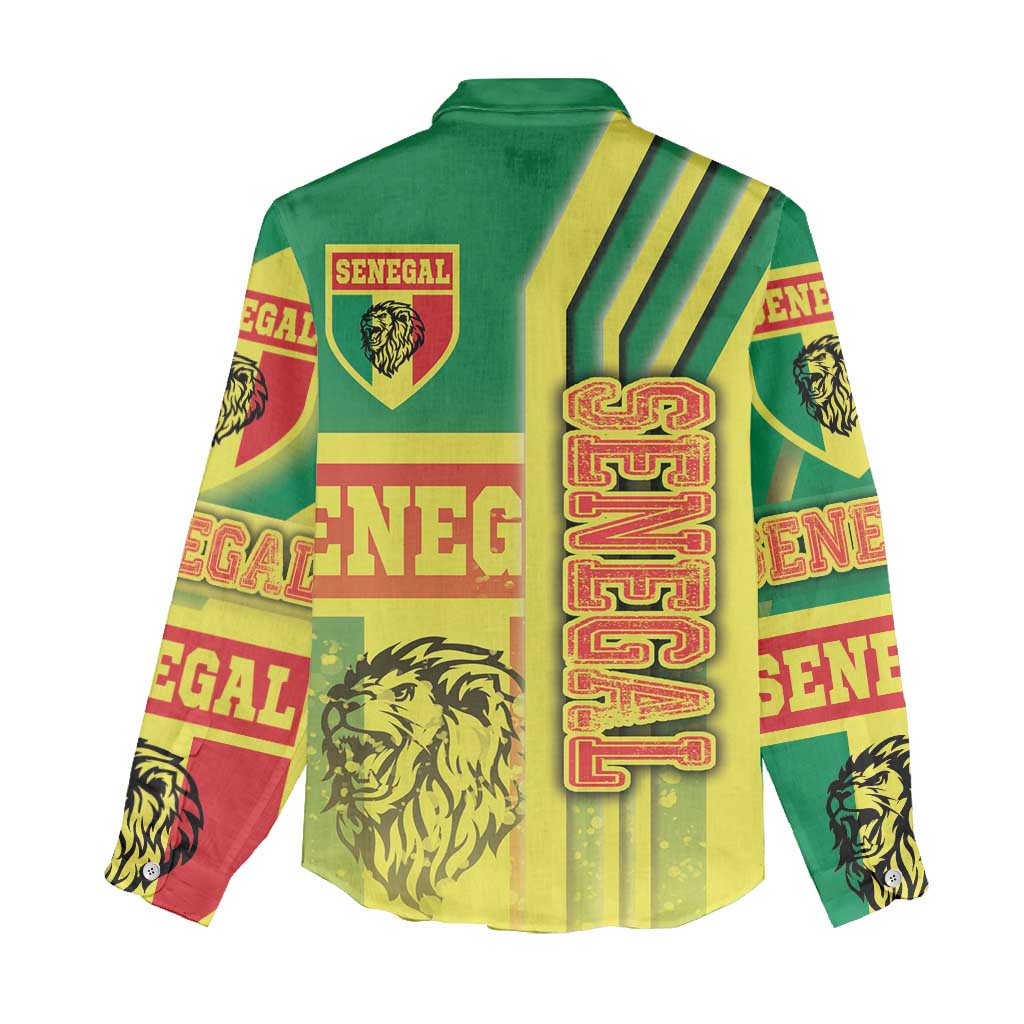 Senegal Soccer Women Casual Shirt Lions of Teranga Football - Road To Champion DT03