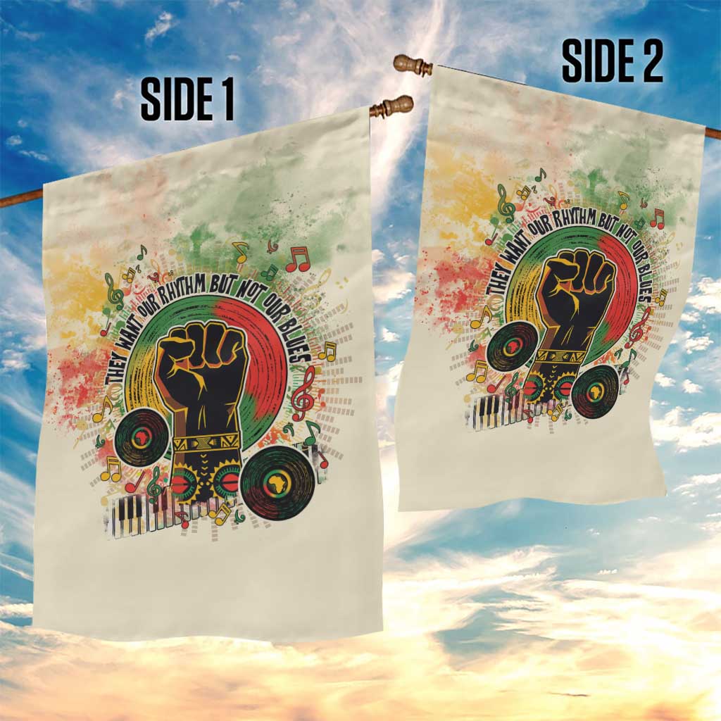 They Want Our Rhythm Not Our Blues Garden Flag Afro Pride Music DT03