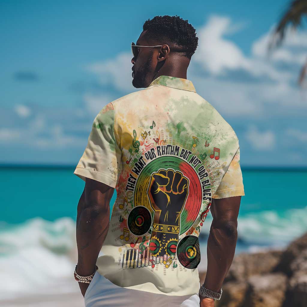 They Want Our Rhythm Not Our Blues Hawaiian Shirt Afro Pride Music DT03
