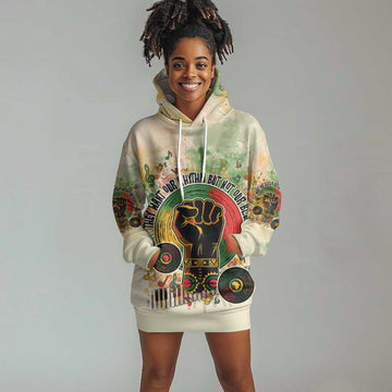 They Want Our Rhythm Not Our Blues Hoodie Dress Afro Pride Music DT03