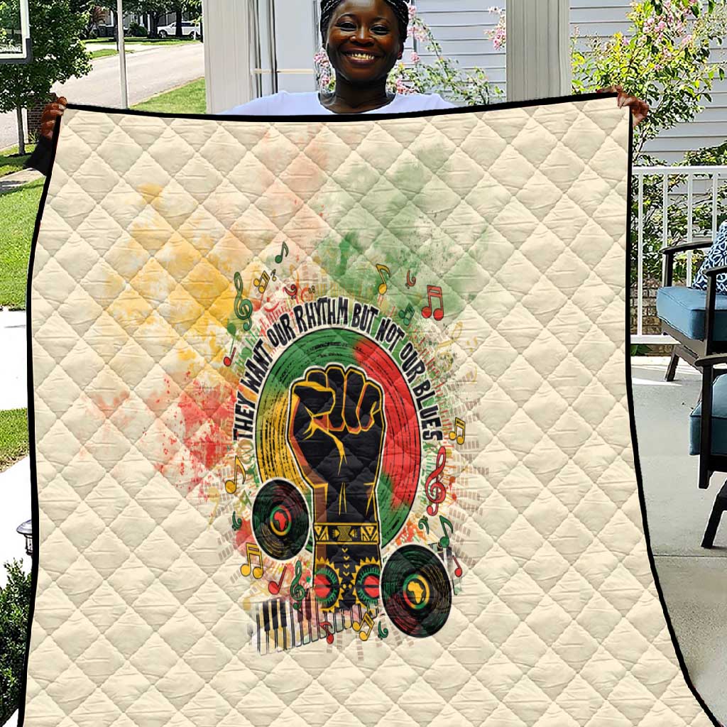 They Want Our Rhythm Not Our Blues Quilt Afro Pride Music DT03