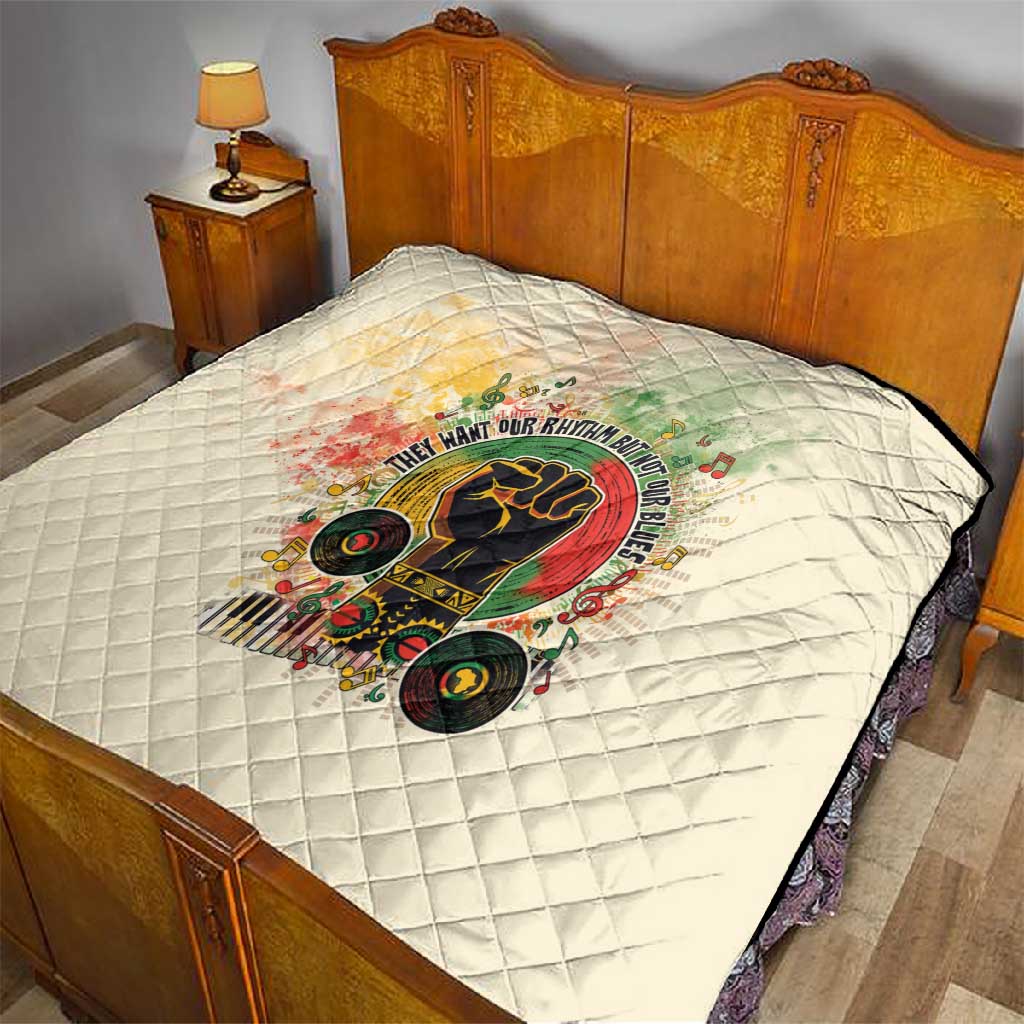 They Want Our Rhythm Not Our Blues Quilt Afro Pride Music DT03
